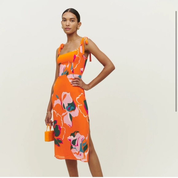 NWT Reformation Besse Dress in Electra size 4 - Picture 2 of 10